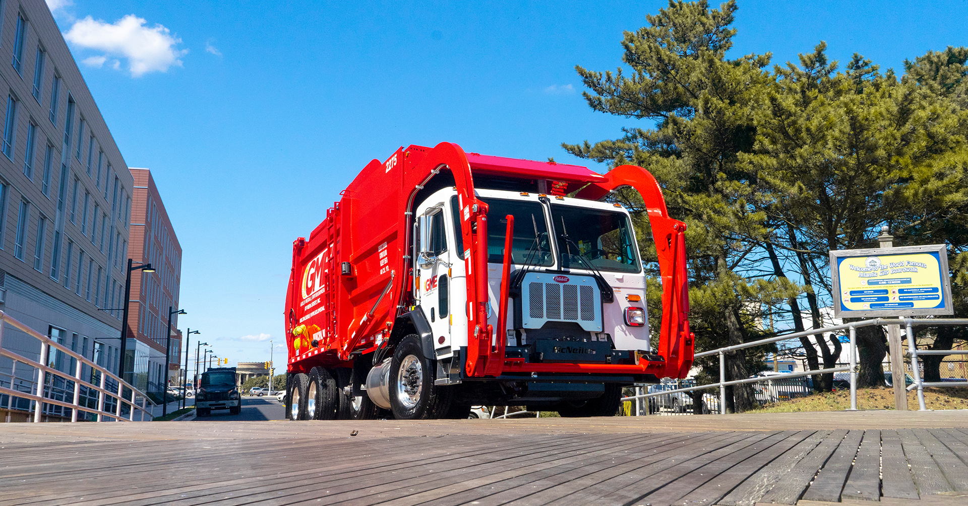 GME Truck out collecting waste.